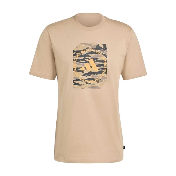 Adidas Herr Logotyp Bomulls T-shirt M Sand Sand M