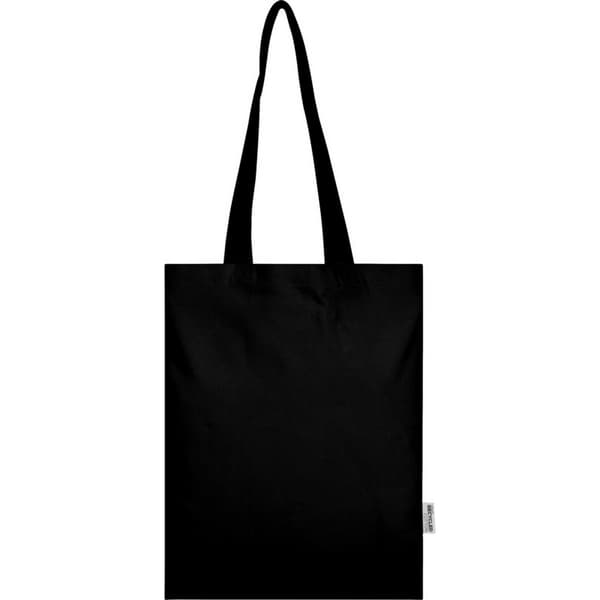 Floso Madras Återvunnen Bomull 7L Tygväska One Size Solid Svart Solid Black One Size