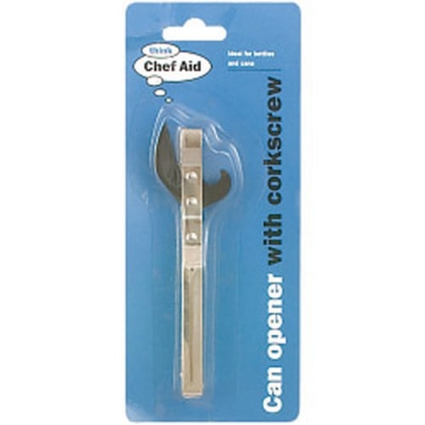 Chef Aid burköppnare med korkskruv One Size Silver Silver One Size