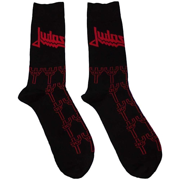 Judas Priest Unisex Vuxen Trident Sockor 7 UK-11 UK Svart/Röd Black/Red 7 UK-11 UK