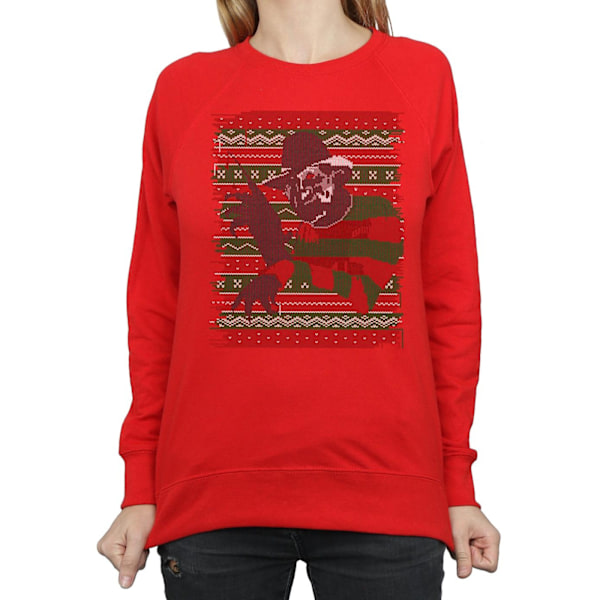 A Nightmare On Elm Street Dam/Damer Jul Fair Isle Sweatshirt Red S