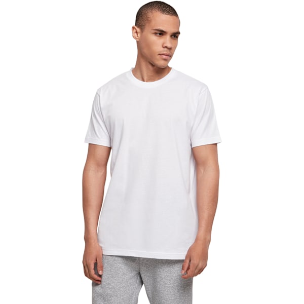 Bygg ditt varumärke Herr Basic Rund Hals T-shirt 4XL Vit White 4XL