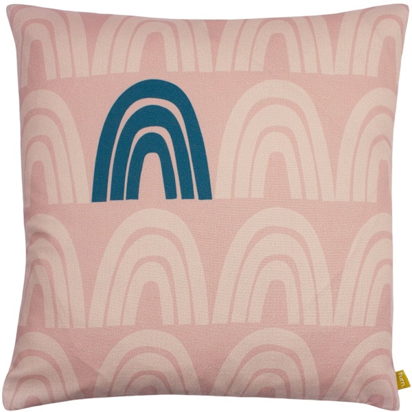 Furn Be Kind Regnbågskuddfodral 43mm x 43mm Ljusrosa/Teal Pale Pink/Teal 43mm x 43mm