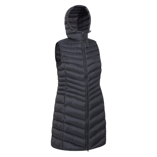 Mountain Warehouse Dam/Damer Florence Vadderad Lång Gilet 12 Black 12 UK