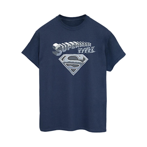 DC Comics Dam/Kvinnor Superman The Man Of Steel Bomull Pojkvän Navy Blue XXL