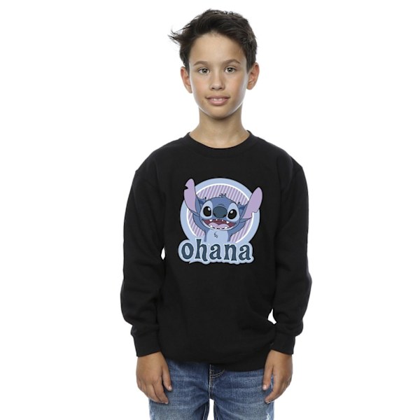 Disney Boys Lilo And Stitch Ohana Circle Sweatshirt 3-4 år B Black 3-4 Years
