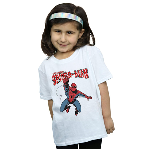 Marvel Girls Spider-Man Leap Bomull T-shirt 12-13 år Vit White 12-13 Years