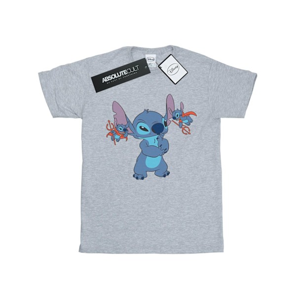 Disney Dam/Kvinnor Lilo Och Stitch Små Djävlar Bomull Pojkvän Sports Grey XL