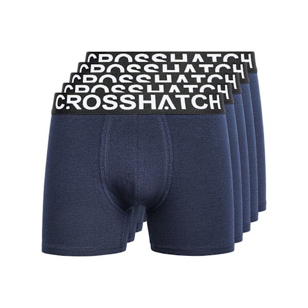 Crosshatch Herr Astral Boxer Shorts (5-pack) M Marinblå Navy M