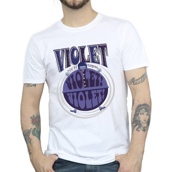 Willy Wonka Herrar Violet Turning Violet T-Shirt S Vit White S