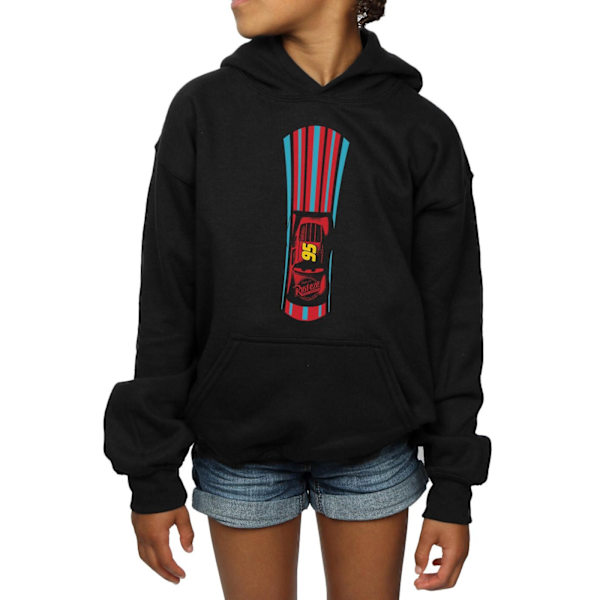 Disney Girls Cars Lightning McQueen Stripes Hoodie 7-8 år Blå Black 7-8 Years