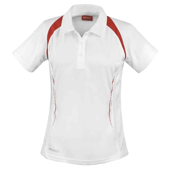 Spiro Dam/Dam Team Spirit Poloskjorta 16 UK Vit/Röd White/Red 16 UK