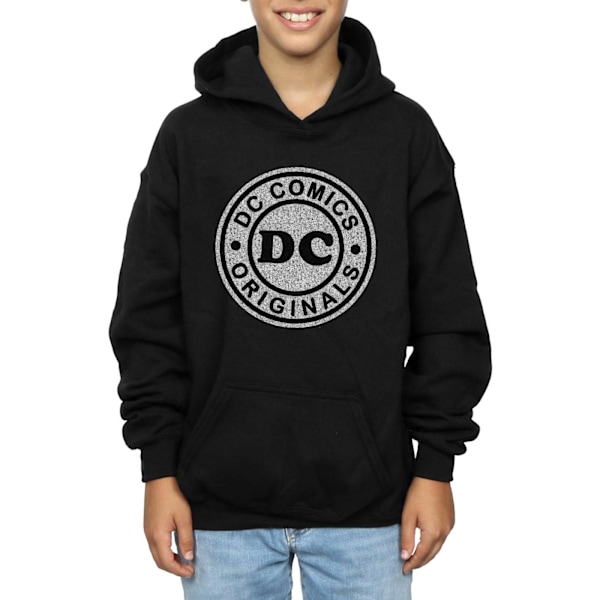 DC Comics Boys DC Originals Crackle Logo Hoodie 9-11 år Svart Black 9-11 Years