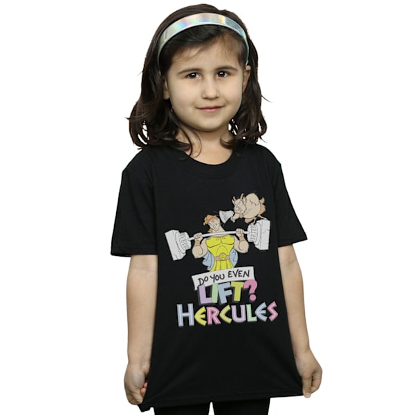 Disney Girls Hercules Do You Even Lift? Bomull T-shirt 5-6 år Black 5-6 Years