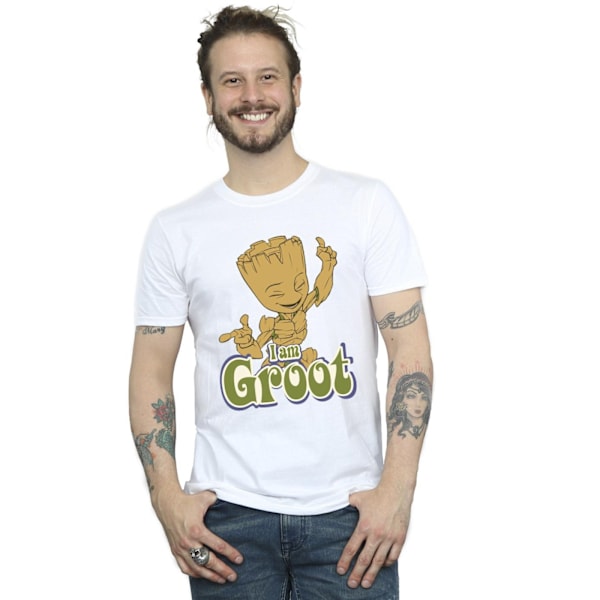 Guardians Of The Galaxy Herr Groot Dansande T-shirt 3XL Vit White 3XL