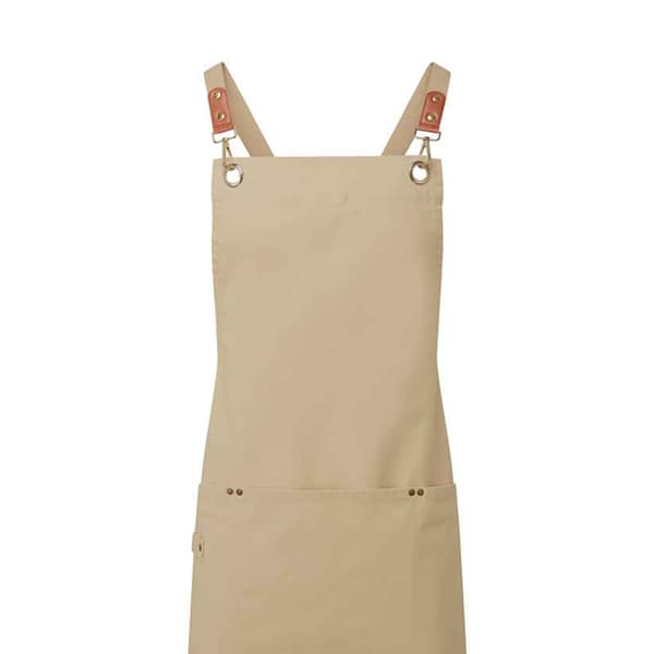 Premier Förkläde med Kryssrygg och Spänne, One Size, Khaki Khaki One Size
