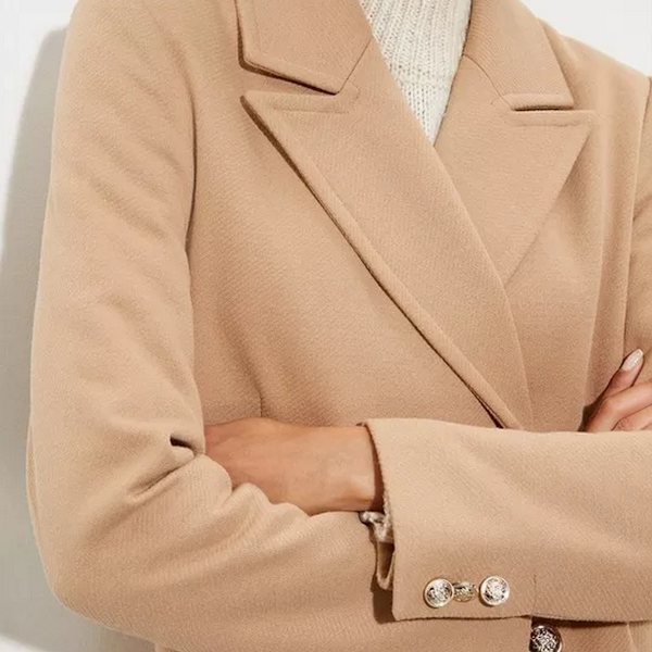 Dorothy Perkins Kvinnors/Damers Lång Militär Knapp Lång Kavaj Camel 8 UK