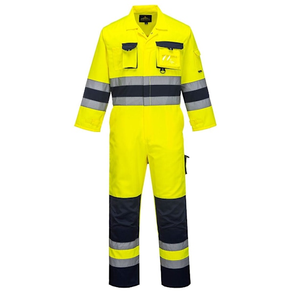 Portwest Herr Nantes Kontrast Hi-Vis Overall XL R Gul/Marinblå Yellow/Navy XL R