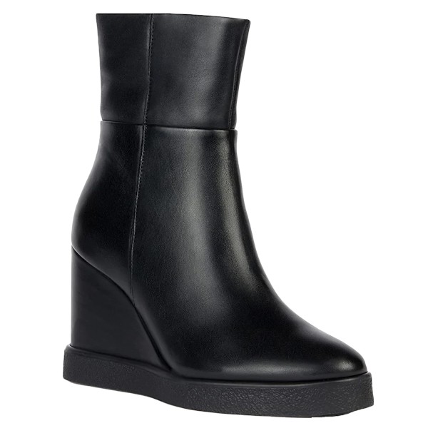 Geox Dam/Dam D Eildea B Kilklack Stövletter i Lackläder Black 7.5 UK