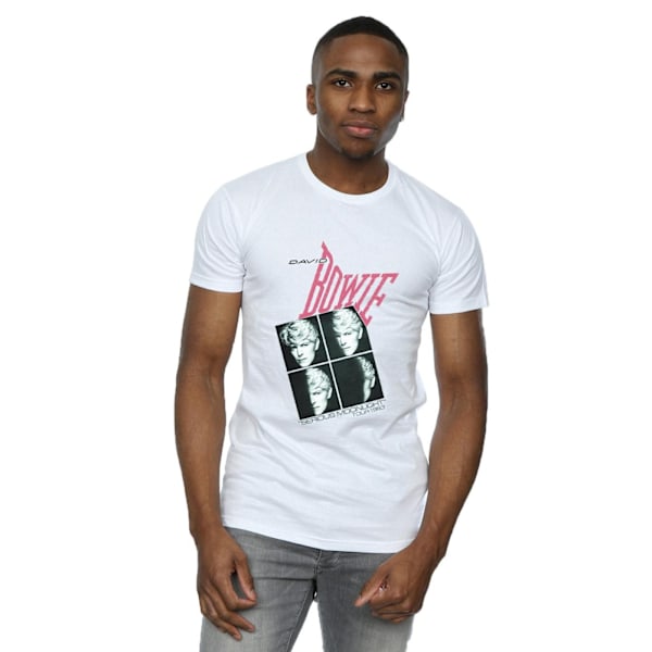 David Bowie Herr Serious Moonlight Tour 83 T-shirt 3XL Vit White 3XL