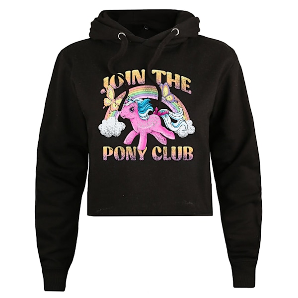 My Little Pony Dam/Dam Join The Pony Club Crop Hoodie 12 Black 12 UK