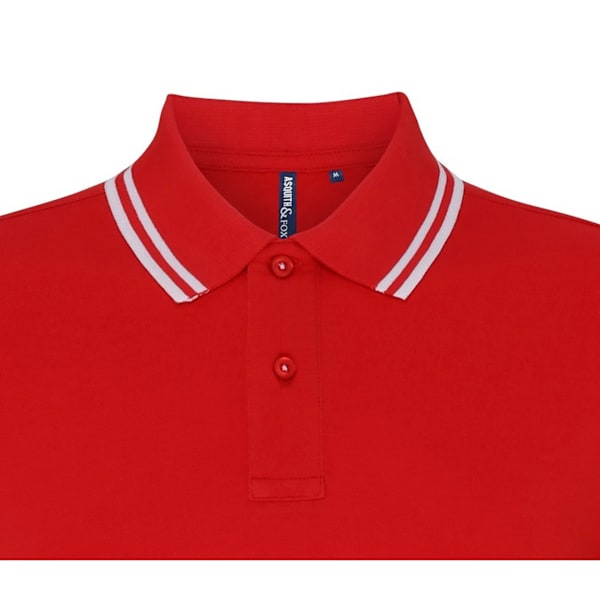 Asquith & Fox Klassisk passform Tipped Poloskjorta 3XL Röd/ Vit Red/ White 3XL