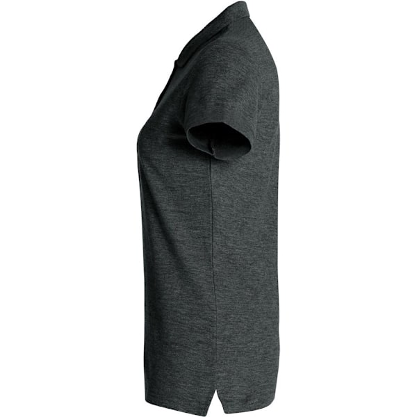 Clique Dam/Dam T-shirt Piké Enfärgad M Antracit Melange Anthracite Melange M