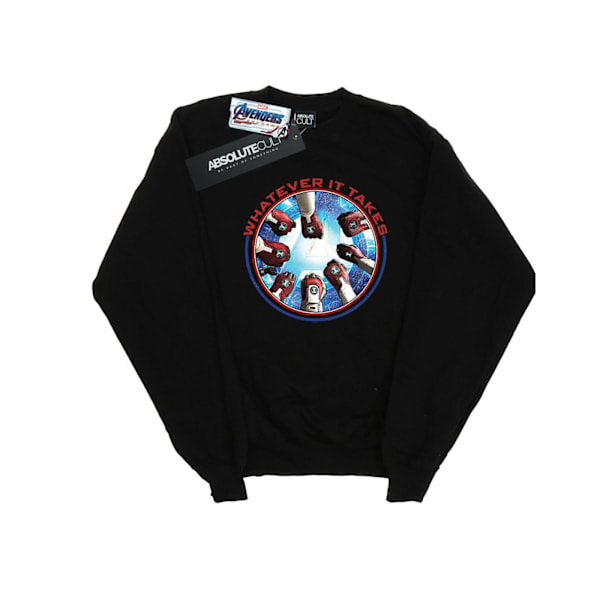 Marvel Girls Avengers Endgame Whatever It Takes Fists Sweatshirt Black 7-8 Years