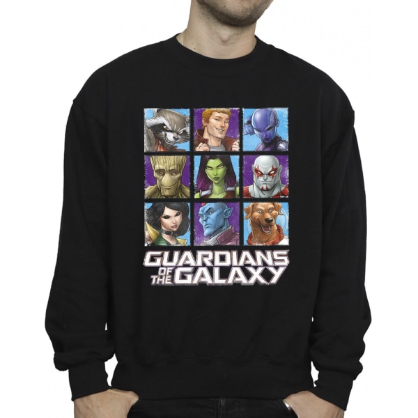 Guardians Of The Galaxy Herr Character Squares Sweatshirt XL Bl Black XL