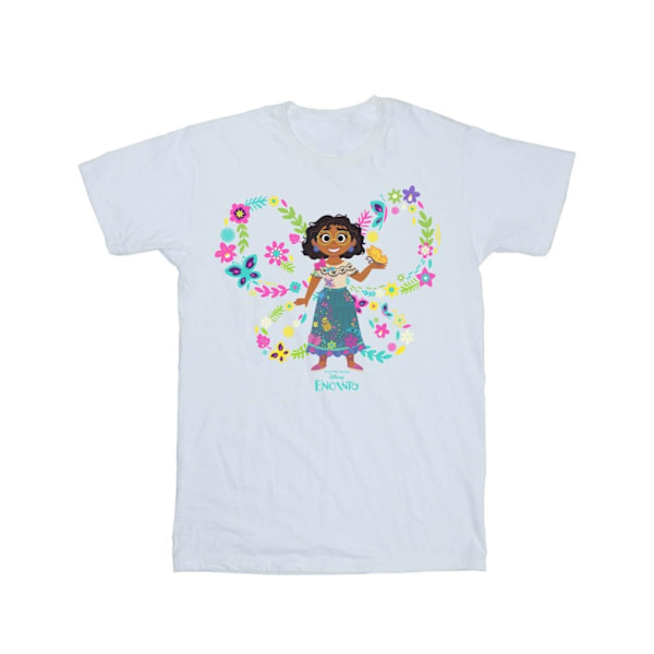 Disney Girls Encanto Mirabel Butterfly Bomull T-shirt 7-8 år White 7-8 Years
