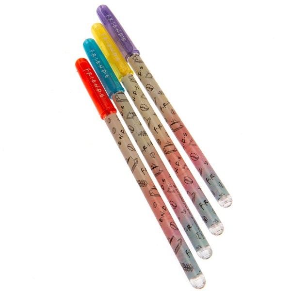 Friends Infographic Gel Pen Set (Pack med 4) One Size Multicolou Multicoloured One Size