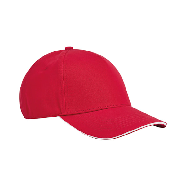 Beechfield Classic Organic Cotton Sandwich Peak Cap One Size Cl Classic Red/White One Size