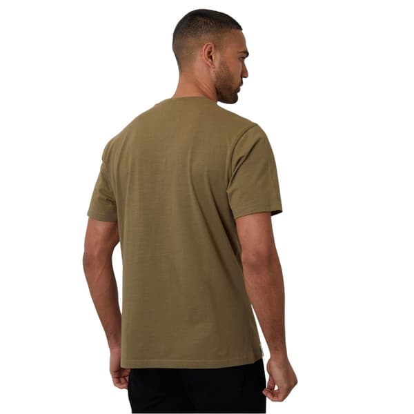 Threadbare Herr T-shirt med bröstficka, normal passform, S Khakigrön Khaki Green S