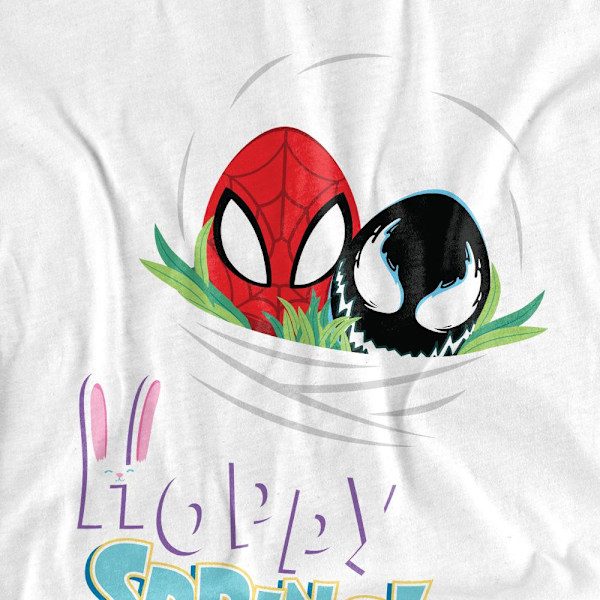 Spider-Man Unisex Vuxen Hoppy Spring T-Shirt XL Vit White XL
