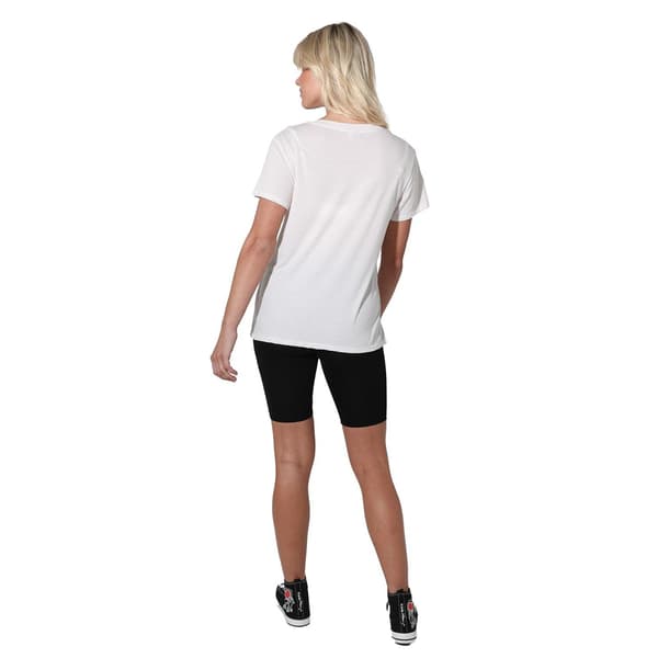 Bob Ross T-shirt med märke för dam, vanlig passform, S, vit White S