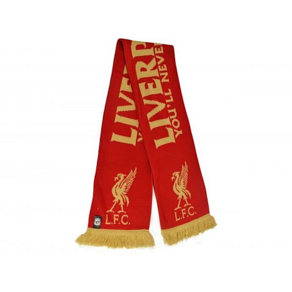 Liverpool FC Unisex Vuxen Stickad Jacquard Halsduk One Size Röd/Guld Red/Gold One Size