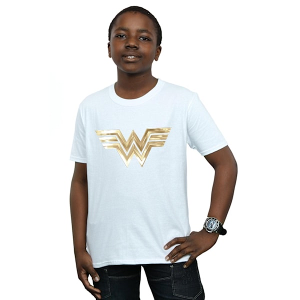 DC Comics Boys Wonder Woman 84 Gold Emblem T-Shirt 7-8 år Vit White 7-8 Years