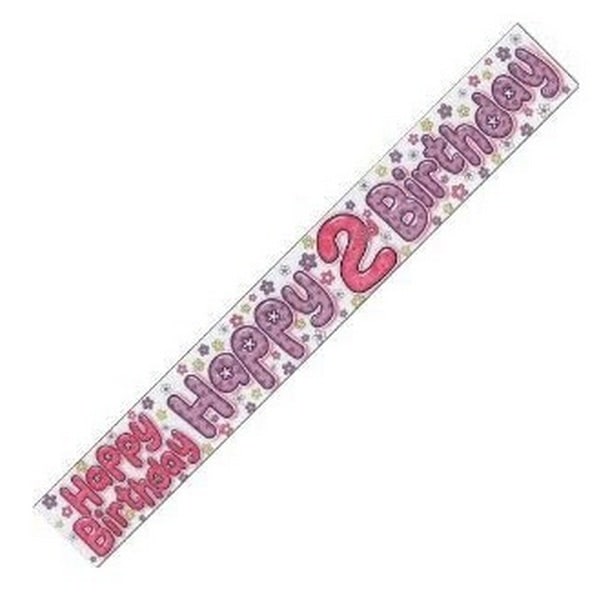 Expression Factory Ålder 2 Plast Blommor Banner En Storlek Vit/ White/Pink/Violet One Size