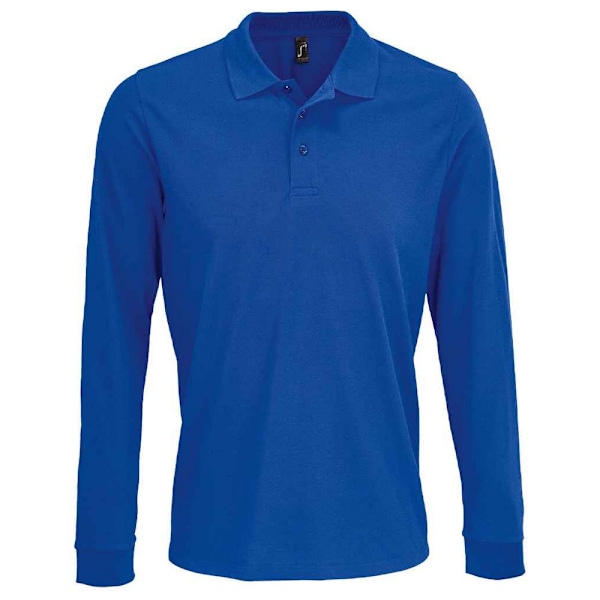 SOLS Unisex Adult Prime Pique Långärmad Polotröja L Royal B Royal Blue L