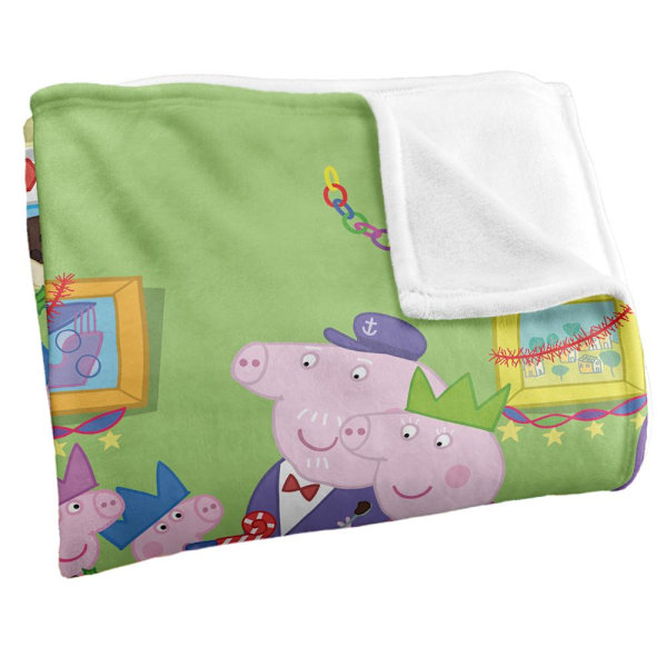 Greta Gris Filt, Julmiddagsfilt One Size White One Size