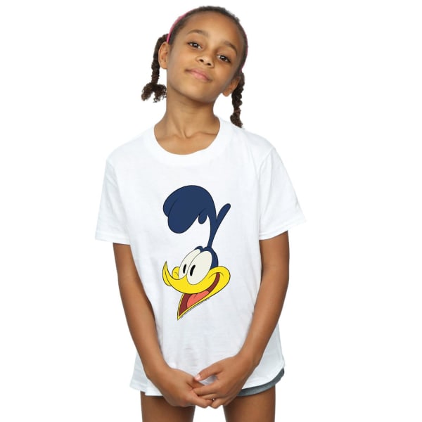Looney Tunes Girls Road Runner Face Bomull T-shirt 7-8 år Vit White 7-8 Years