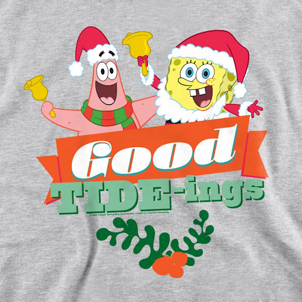 SvampBob Fyrkant Unisex Vuxen Good Tide-ings Patrick Stjärna Sport Heather S