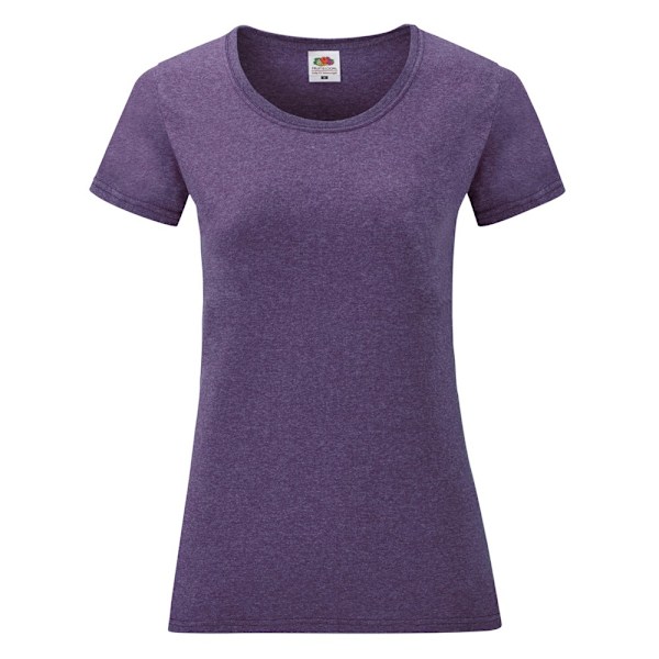 Fruit Of The Loom Dam/Kvinnors Lady-Fit Valueweight Kortärmad T-shirt Heather Purple XS