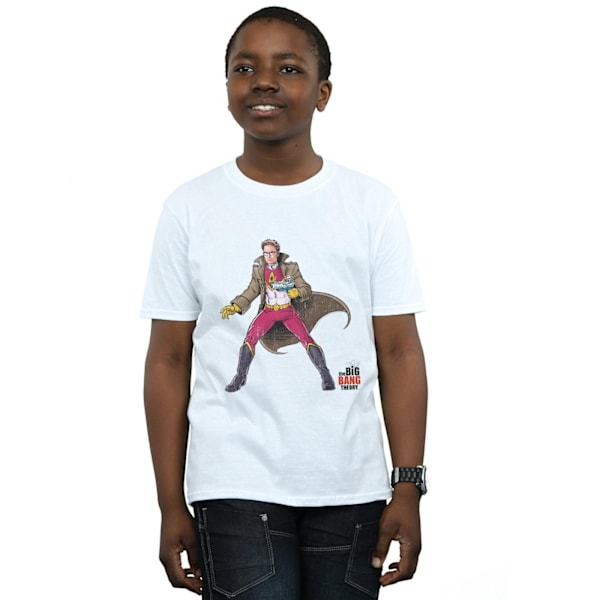 The Big Bang Theory Boys Leonard Superhero T-Shirt 12-13 år White 12-13 Years