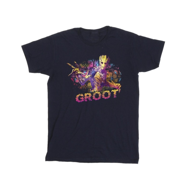 Marvel Mens Guardians Of The Galaxy Abstrakt Groot T-shirt XL N Navy Blue XL