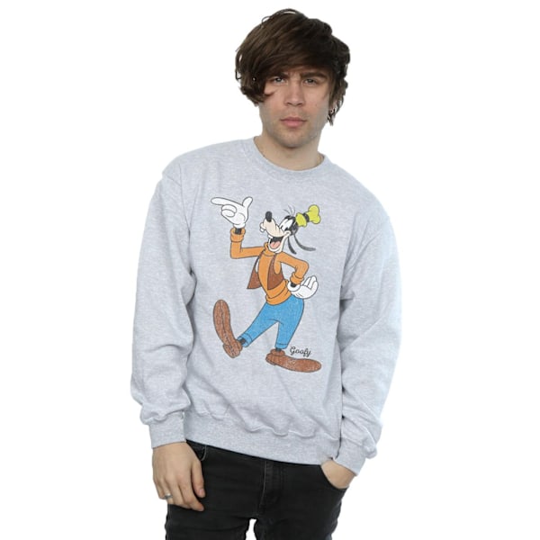 Disney Classic Goofy Sweatshirt M Sports Grey för män Sports Grey M