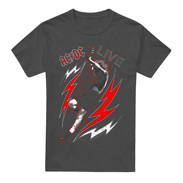 AC/DC Unisex Vuxen Live T-Shirt 3XL Kolgrå Charcoal 3XL