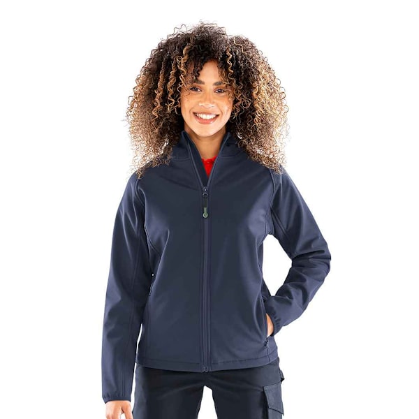 Result Genuine Återvunnen Dam/Kvinnor Hooded 3-Lagers Tryckbar Navy XL