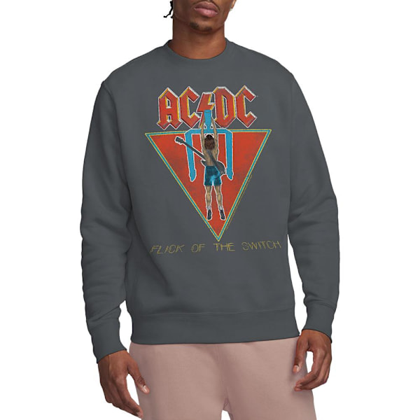 AC/DC Unisex Vuxen Flick of the Switch Sweatshirt M Kolgrå Charcoal M