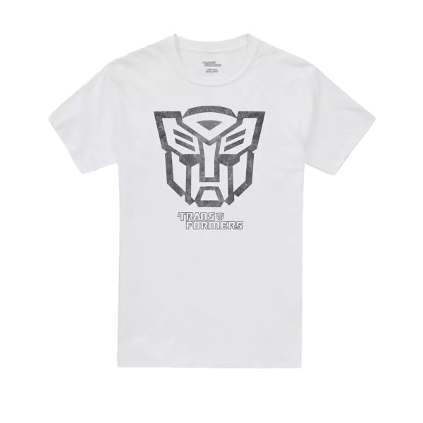 Transformers Mens Autobots Outline Logo T-shirt L Vit White L